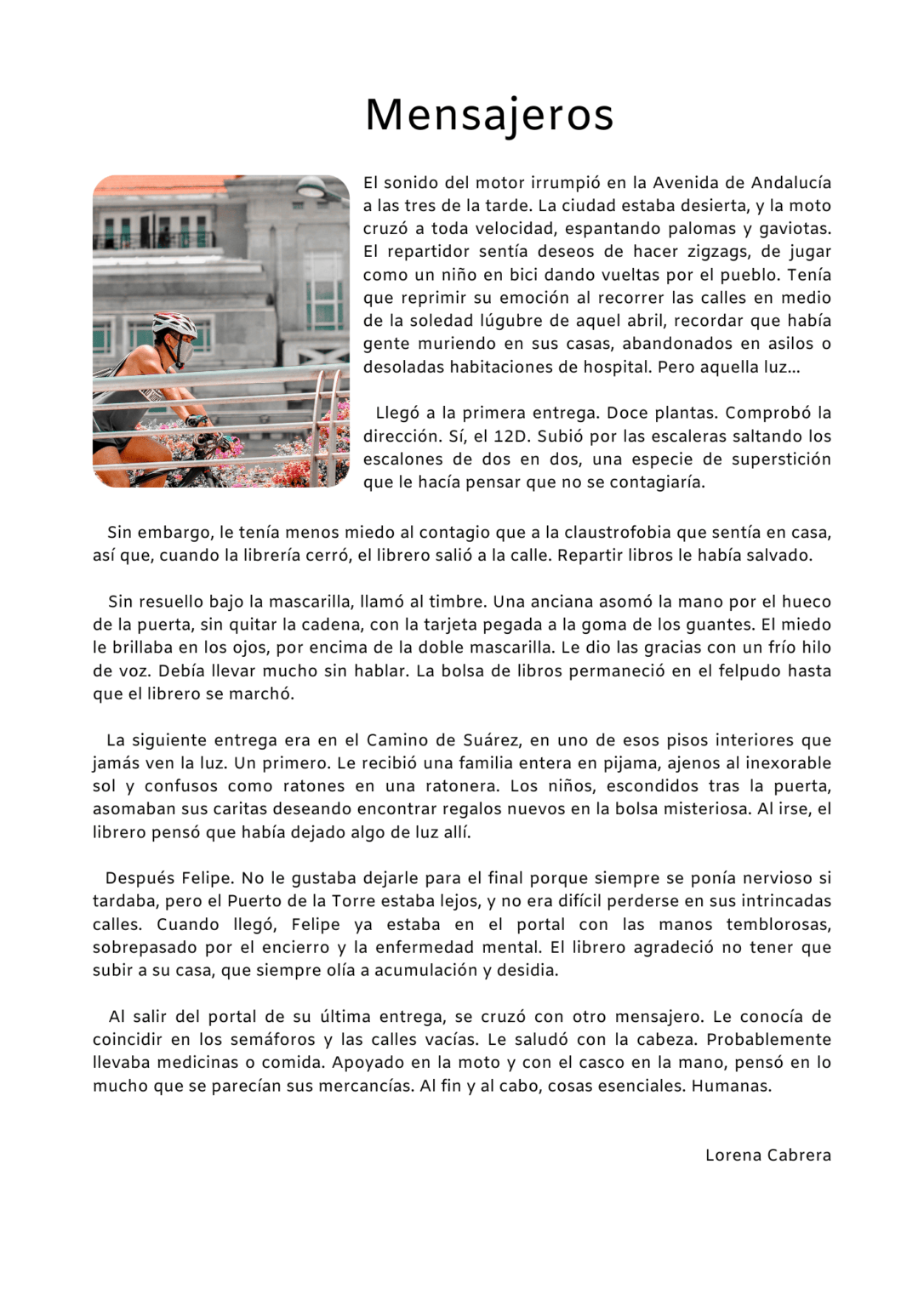 Taller de escritura creativa, teatro, y pintura