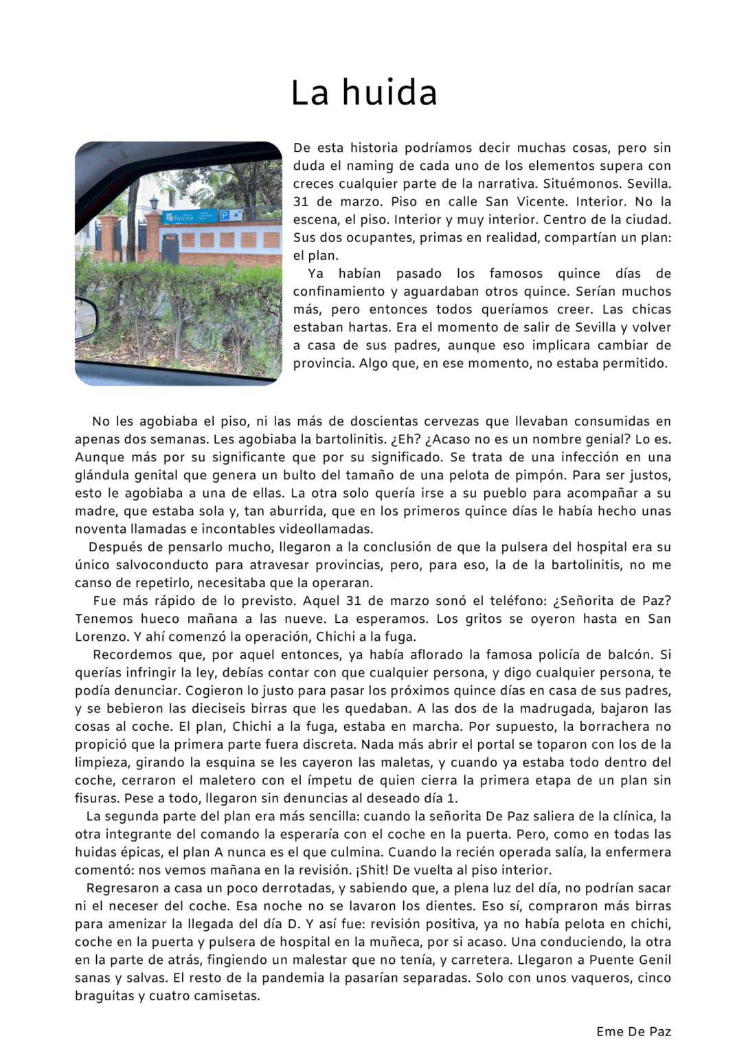 Taller de escritura creativa, teatro, y pintura