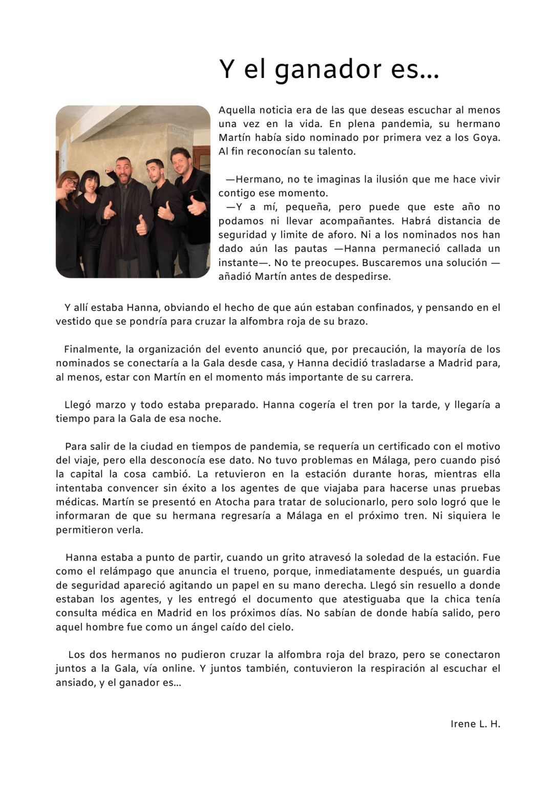 Taller de escritura creativa, teatro, y pintura